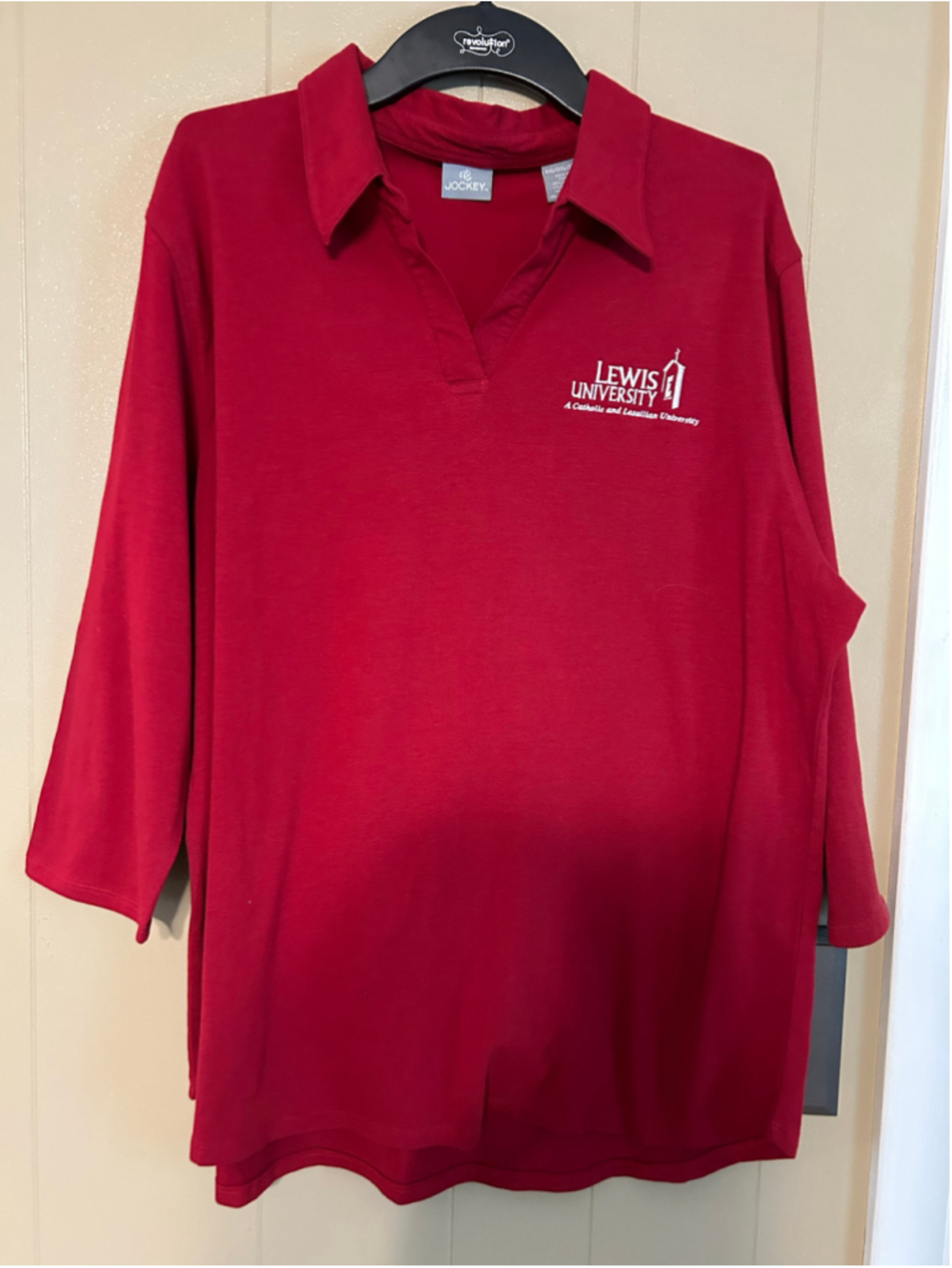 Lewis University Women's Long Sleeve College Polo Shirt Plus Size XXL Flyers